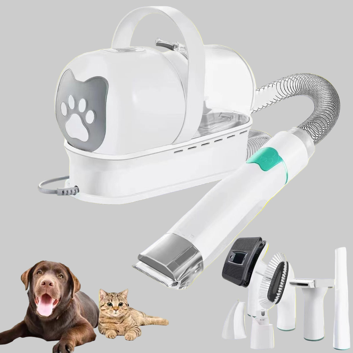 Barsky שואב שיער פרווה לחיות מחמד 7 ב-1 לטיפוח מושלם ופתרון לבעיית הנשירה בבית